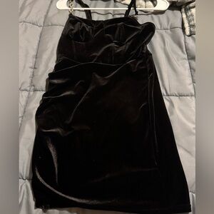 Black velvet dress